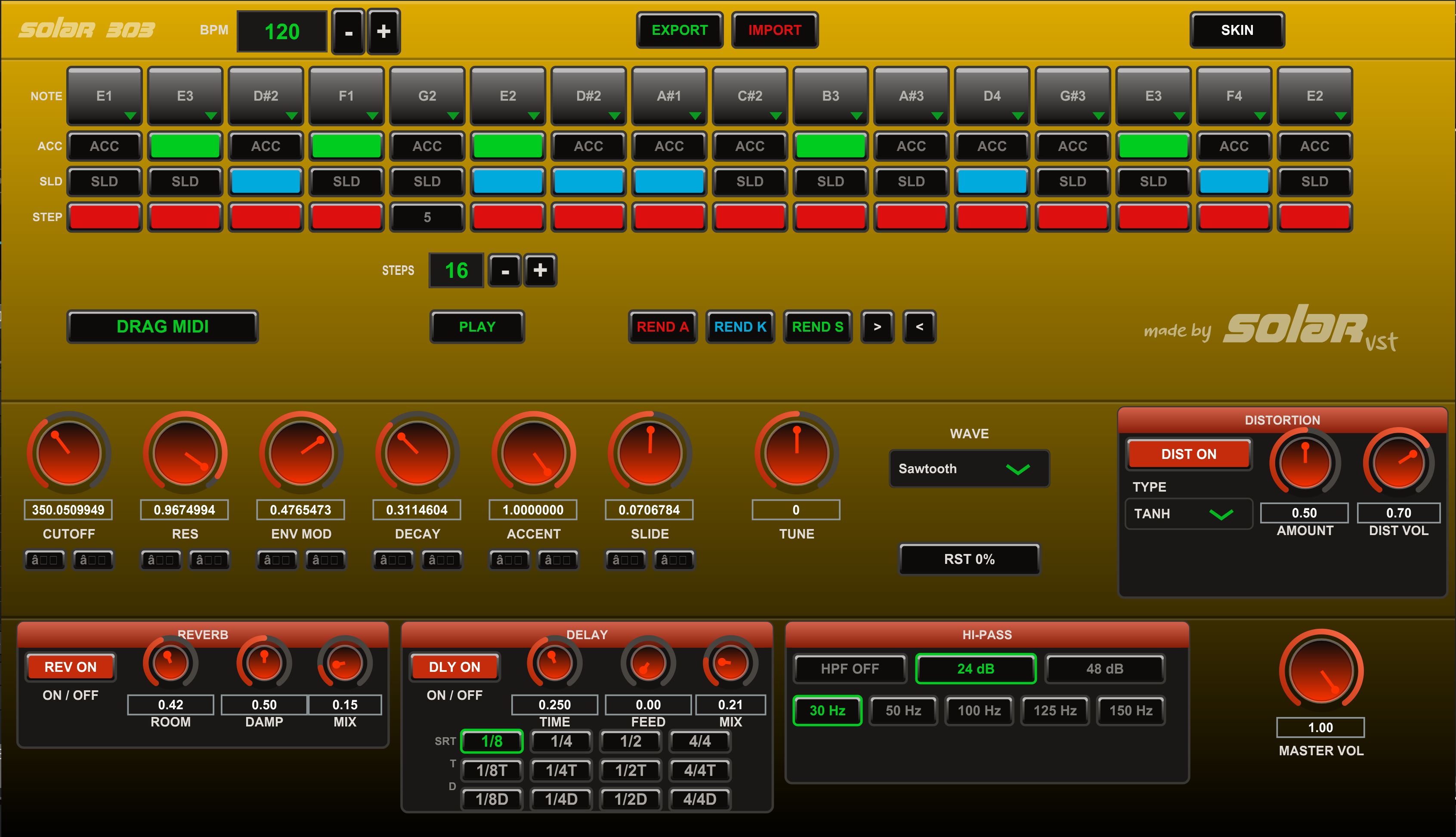 SOLAR 303 Yellow Skin